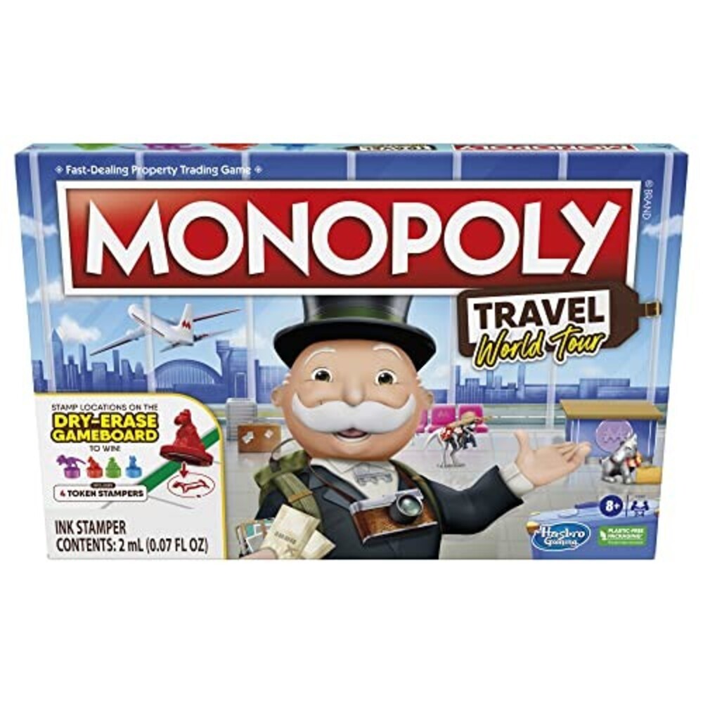 Monopoly Travel World Tour Monopoly Board Game Board Games for Family Ages 8+